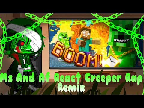 ||Ms And Aftons React Creeper Rap Remix||Minecraft||FNAF||Gacha Club||Part 8
