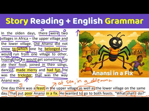 Learn English Through Story Reading | Anansi in a Fix | How to Learn English | Moral Stories