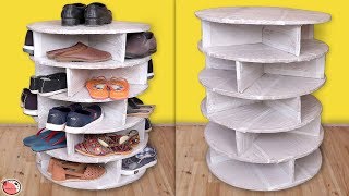 UseFull...Shoes Stand !!  Best Out Of Waste Organization Idea 2019 || DIY Shoes Rack