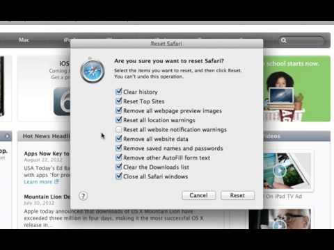 How to Reset Safari on a Mac