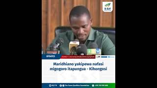 Migogoro Itapungua Maridhiano Yapewe Nafasi