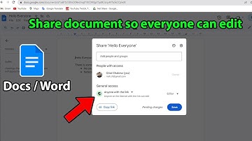 How to share a document that everyone can edit