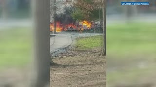 Crews respond to fire at Harriman RV park that burned at least 4 campers, authorities say