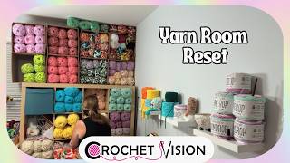 Yarn Room Reset | Cleaning & Organizing My Crochet Studio
