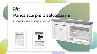 SoBuy scarpiera Scarpiera salvaspazio Scarpiera bianca Scarpiere da ingresso