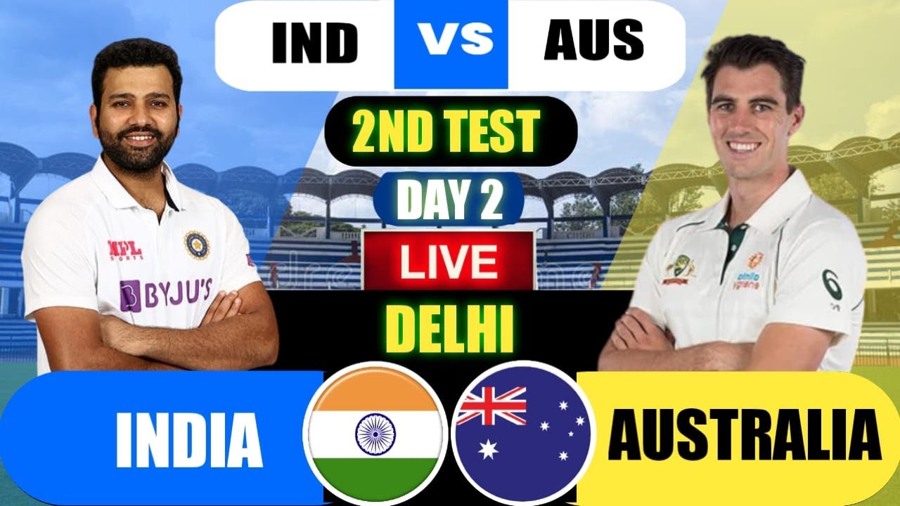 Live ; India vs Australia Live Score 2nd Test live ind vs aus Live
