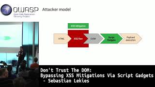 OWASP BeNeLux Day Don't trust the DOM: Bypassing XSS mitigations via script gadgets by S. Lekies