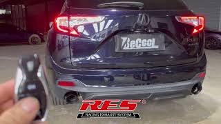 Acura RDX upgrade with RES Exhaust SS304 mid pipe + valve muffler  exhaust system road sound check
