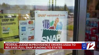 Federal RI judge orders government to release full SNAP funds