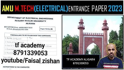 AMU Mtech Electrical engineering paper 2023 I AMU M.tech electrical paper 2023