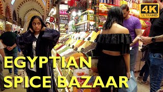 Istanbul Spice Bazaar Walking Tour in 4K UHD 50fps | Istanbul Travel Guide 2024