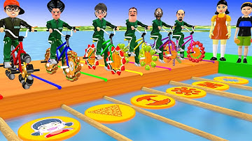 Scary Teacher 3D vs Squid Game Clackers Dalgona Candy Level Max Shapes Challenge Who