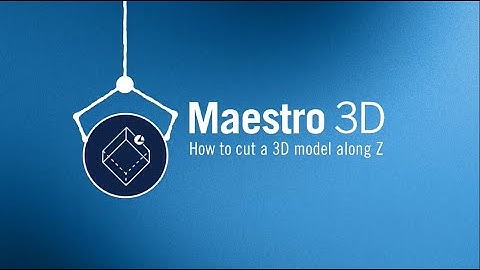 Maestro 3D | How to cut a 3D model along Z