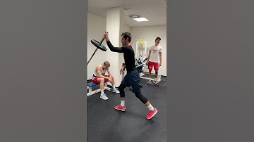 Landmine lateral push press