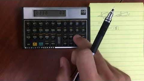 HP 15C Trigonometric and Hyperbolic Functions