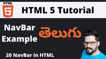 20 Navbar Example | Nav tag | HTML Tutorial in Telugu | NAVEEN SAGGAM