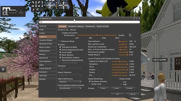 Lowering Graphics on Firestorm for Second Life, OpenSim, Kitely etc