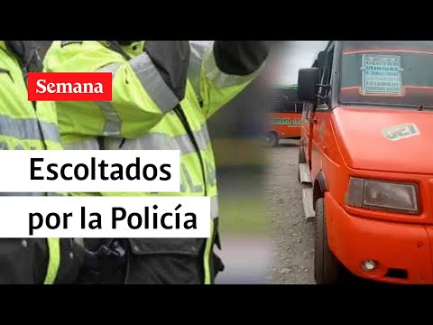 Empresa de buses de Tuluá, Valle, víctima de ataques, ahora presta servicio escoltada por la Policía