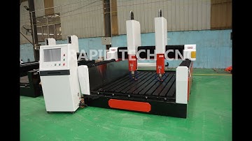 Double head stone cnc router