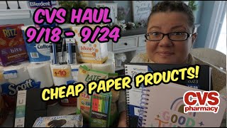 CVS HAUL 9/18 - 9/24 | Paper Products & 3 FREEBIES!