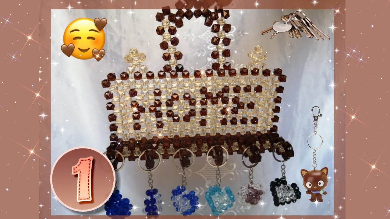 طريقة عمل تعليقة مفاتيح بالخرز ❤️ شيك جدا 🤗🔑