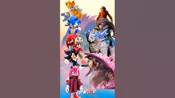 Sonic 3 All hedgehogs vs Godzilla X Kong The New Empire All Monsters