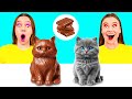 チョコレートの食べ物 vs 本物の食べ物のチャレンジ Crazy DO