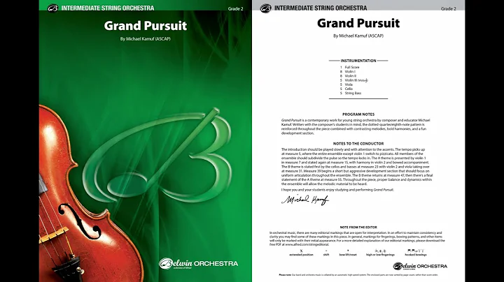 Grand Pursuit, by Michael Kamuf  Score & Sound