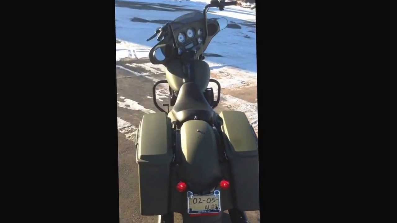 13 Harley Davidson Street Glide Army Green Custom Youtube