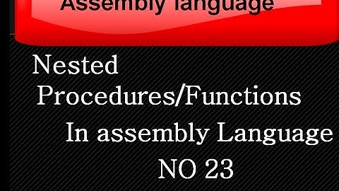 Nested procedure in assembly #23