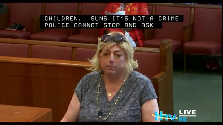 Danielle Healey speaking against the bathroom bill