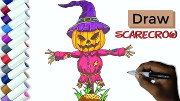 Drawing Scarecrow !!! How To Draw Scarecrow