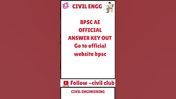 bpsc ae official answer key out #bpscaeanswerkey #bpscae2025 #answerkey