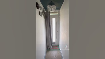 Renter friendly home hack - how to hang curtains without using a drill