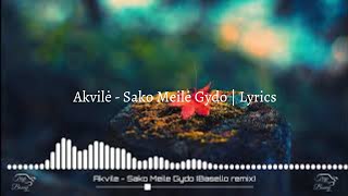 Akvilė - Sako Meilė Gydo (Bäsello remix) | Lyrics