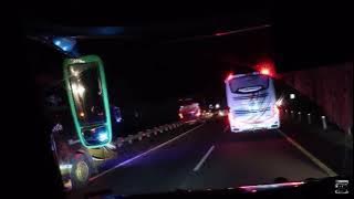 Story' WA Bus Konvoi malam Di tol ,PO Haryanto #bus #shorts
