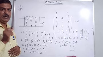 DIPLOMA CET - Engg Maths MATRICES & DETERMINANTS (part 4 of 4)