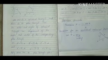 Unit 3 : Polar triangles, Problems based on cosine formula, haversine formula