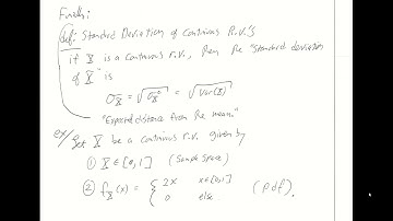 lecture 16 part 1 mean and variance continuous rv
