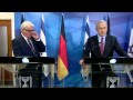 Pm netanyahus meeting with german mfa frankwalter steinmeier