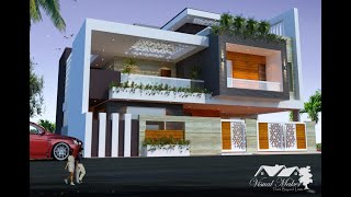 50'x50' Bungalow Design | West Facing | With Elevation | Visual Maker | www.visualmaker.in