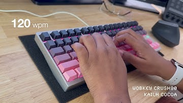Kailh Cocoa | Wobkey Crush80 Multi-Speed Typing Sound Test (80 to 180 wpm) | No Music