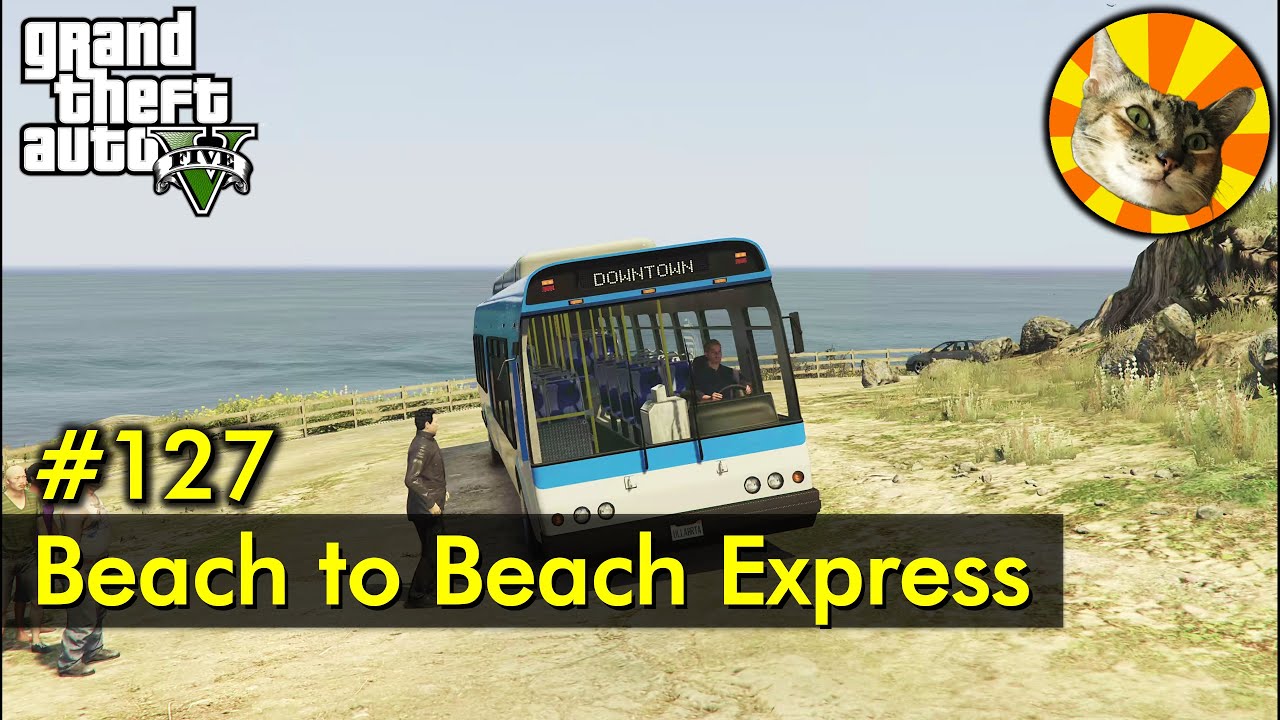 Just Driving Ep. 127 - Beach to Beach Bus Express (Procopio Beach to Vespucci Beach) | GTA V