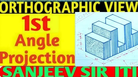 How To Draw Orthographic view in 1st Angle Projection in iti engineering drawing #sanjeevsiriti#