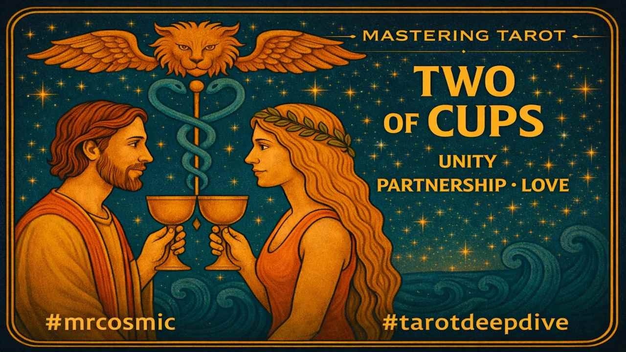 The Two of Cups: Divine Reflection of Love 👨‍🤝‍👨 #mrcosmic #tarotdeepdive thumbnail