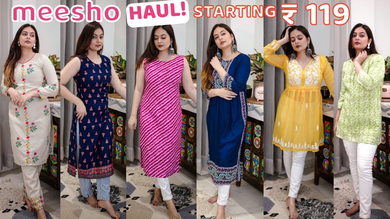 MEESHO Affordable Office/College Wear Kurtis Starting Rs 119, MEESHO TRYon  Haul