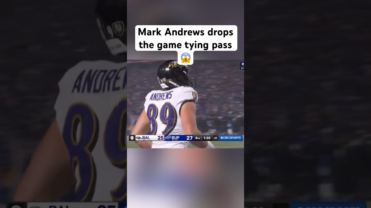 Mark Andrews drops the game tying pass!!! 