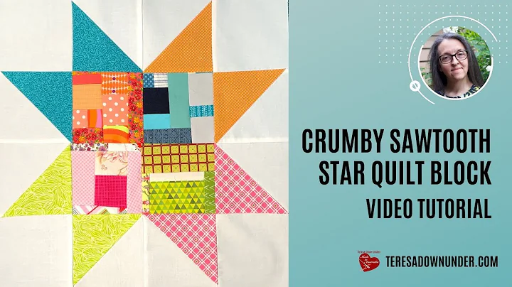 Crumby sawtooth star quilt block video tutorial