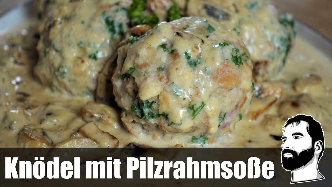 Semmelknödel mit Pilzrahmsoße