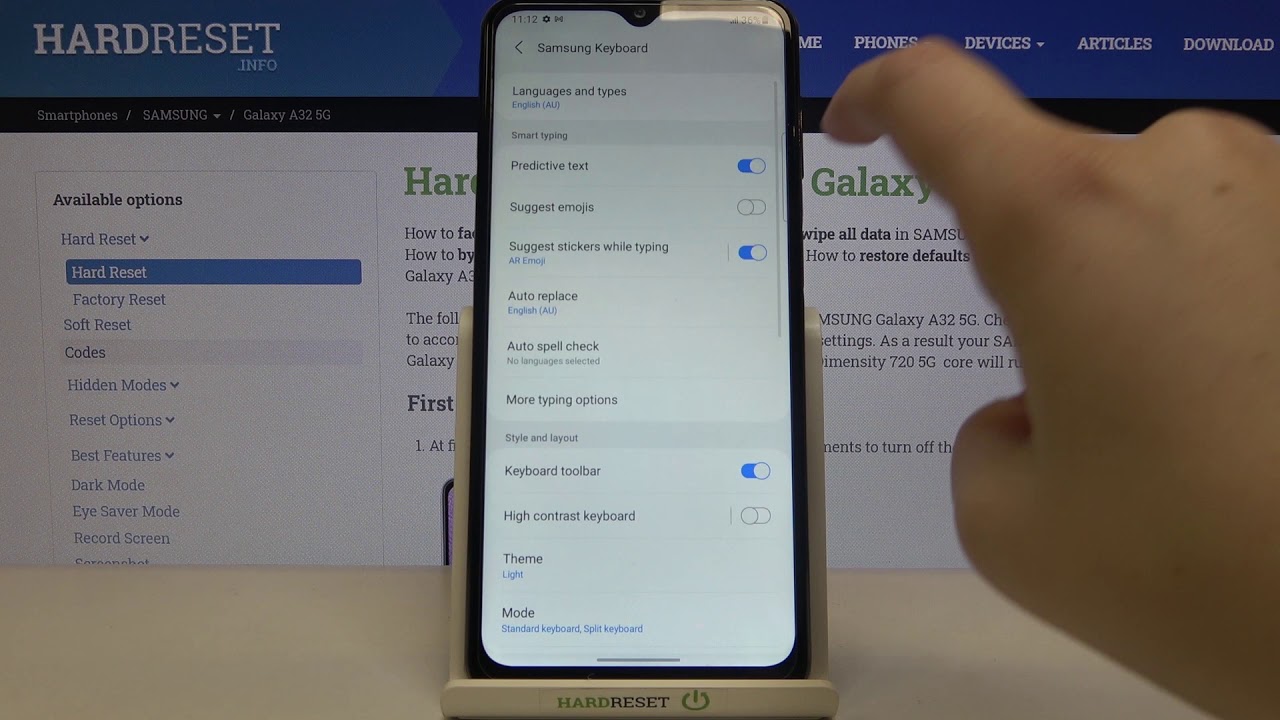 How to Turn On Emoji Suggestion in Samsung Galaxy A32 5G - Replace Words with Emojis - YouTube